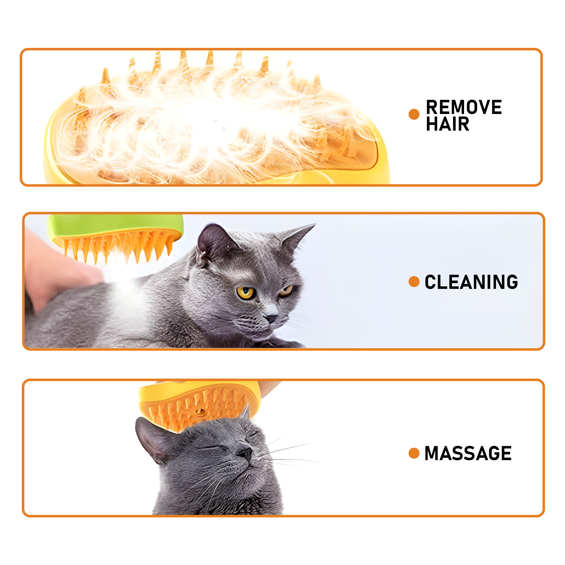 3 in 1 Cat Steamy Brush